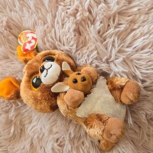 NWT KLIPPER KANGAROO AND ROO JOEY plush stuffed toy 6 in TY collectible